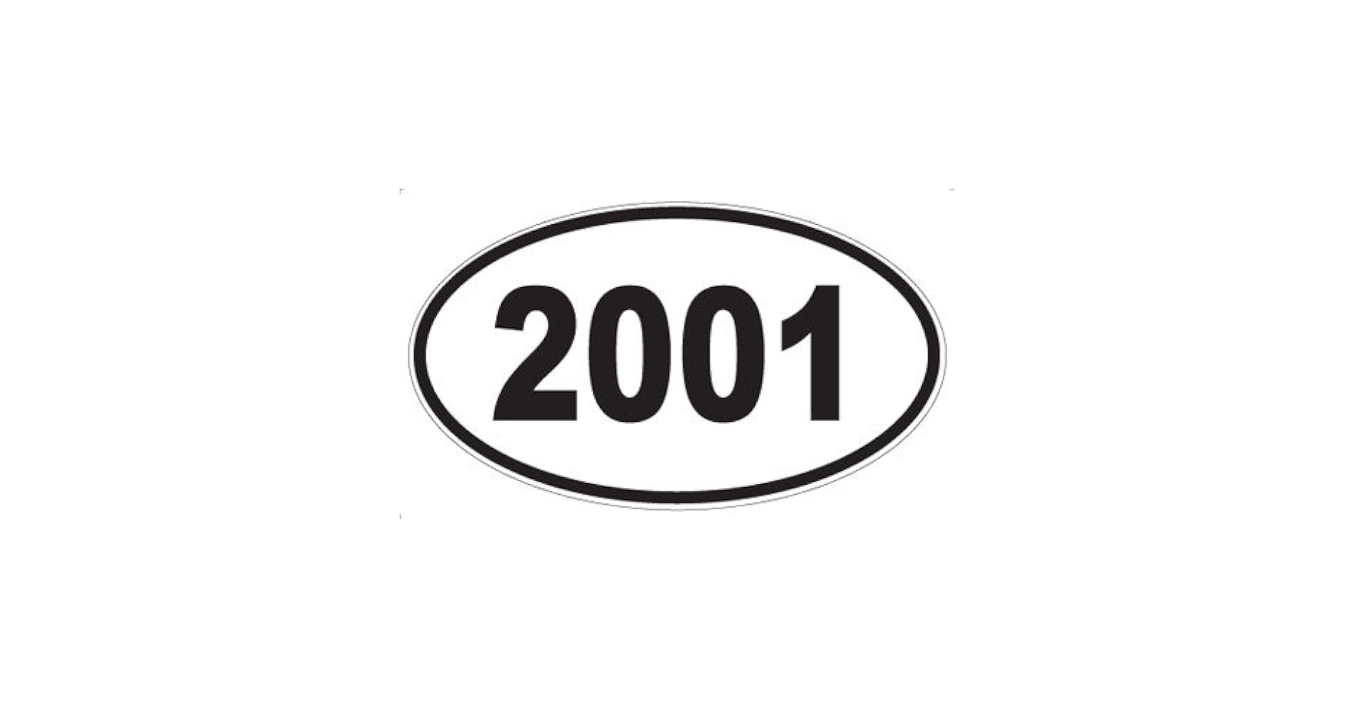 Amazon.com - Number 2001 Oval Sticker